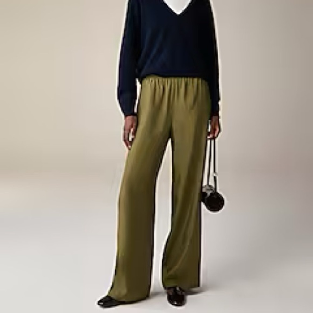 J. Crew Stratus pant in textured satin